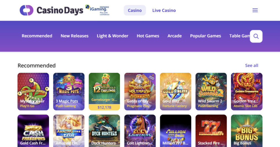 Confiance casino Ontario - CasinoDays