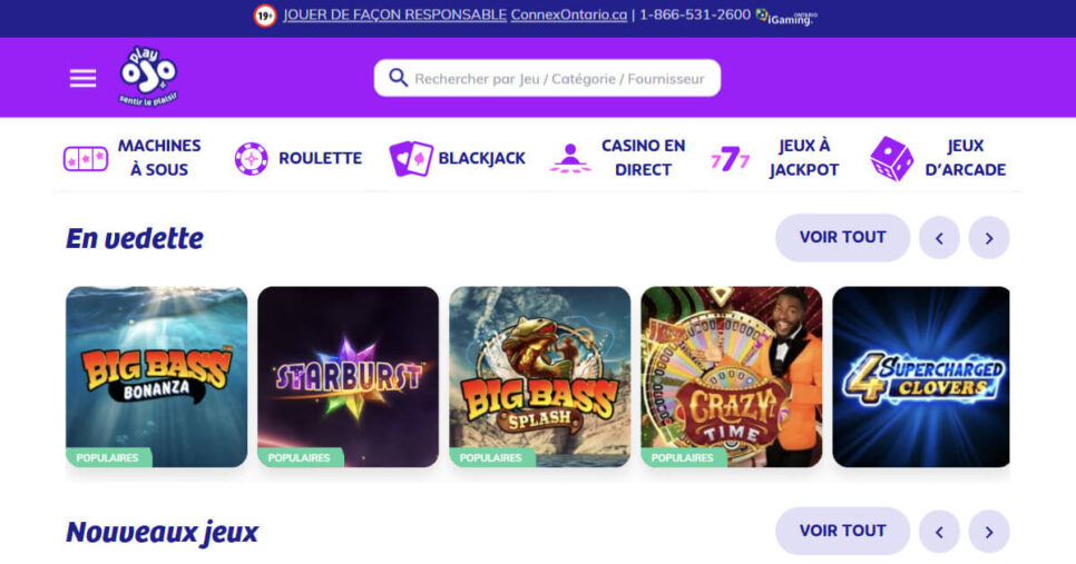 Ontario casino en ligne francais - PlayOJO